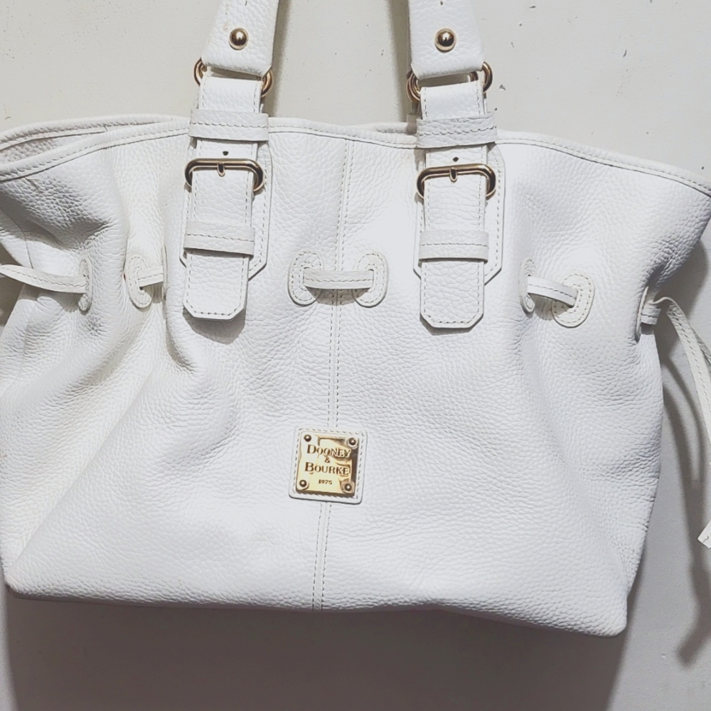 Large white Dooney an Bourke Purse